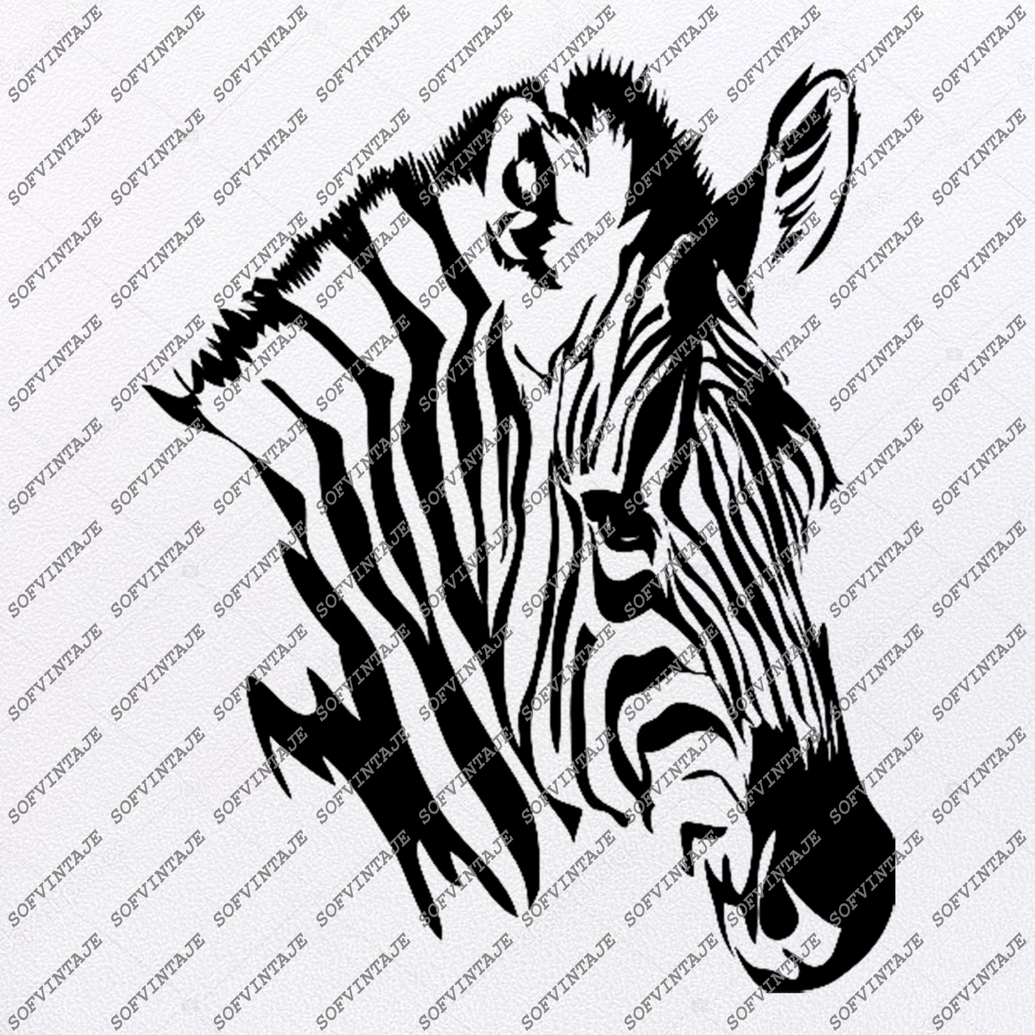 Zebra Horse Svg File.