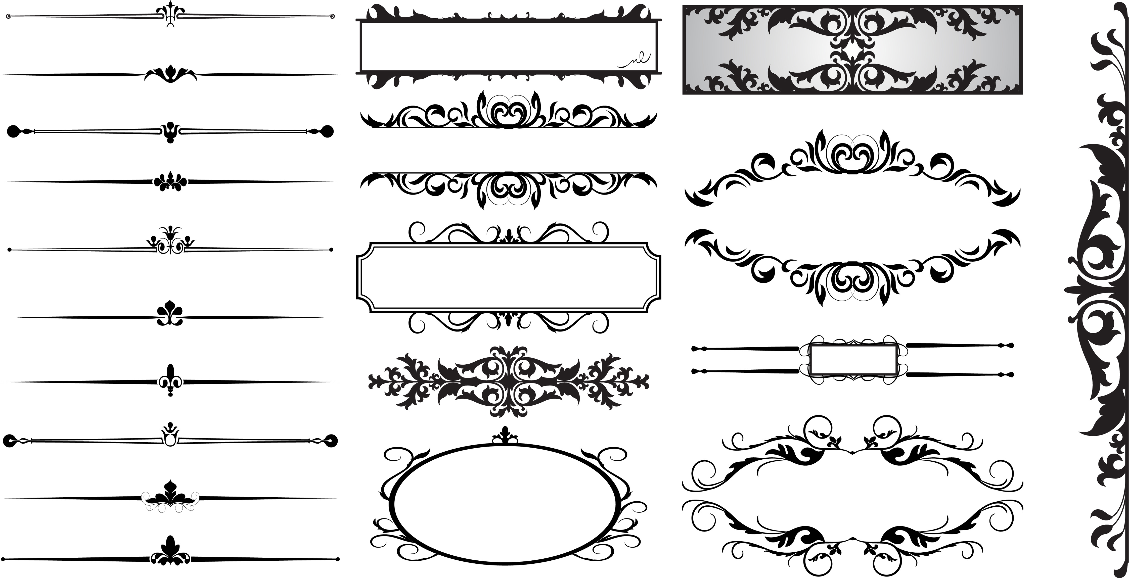 15 Line Dividers Vector Images.