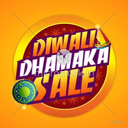 Diwali Dhamaka Sale Poster, Banner or Flyer design for Indian Festival of  Lights celebration concept..