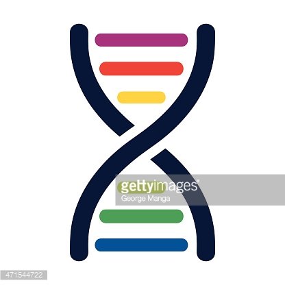 DNA colored strands.