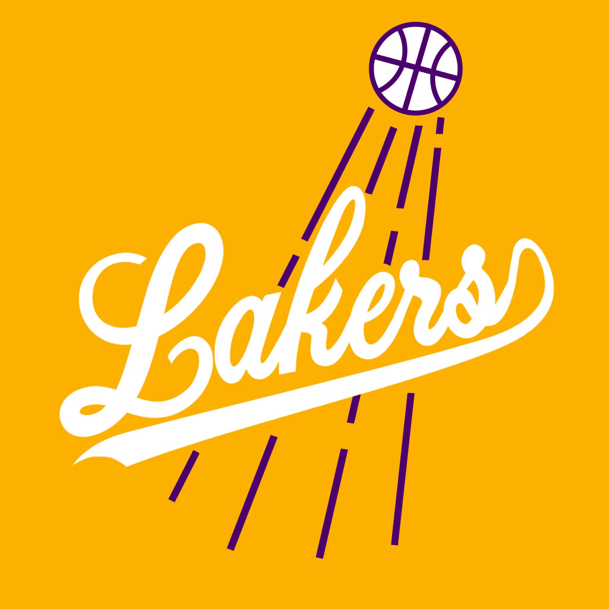 Lakers logo in the style of the Dodgers logo : Dodgers.