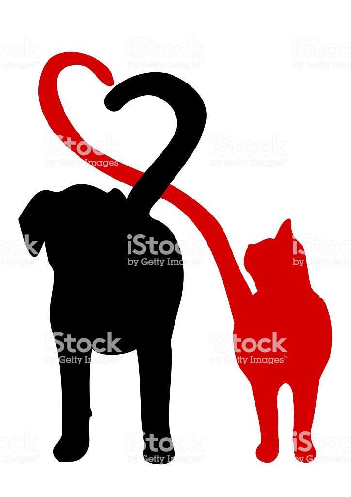 Huge Collection of 'Dog cat silhouette clip art'. Download more than.