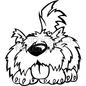 funny cartoon dog clipart . Royalty.