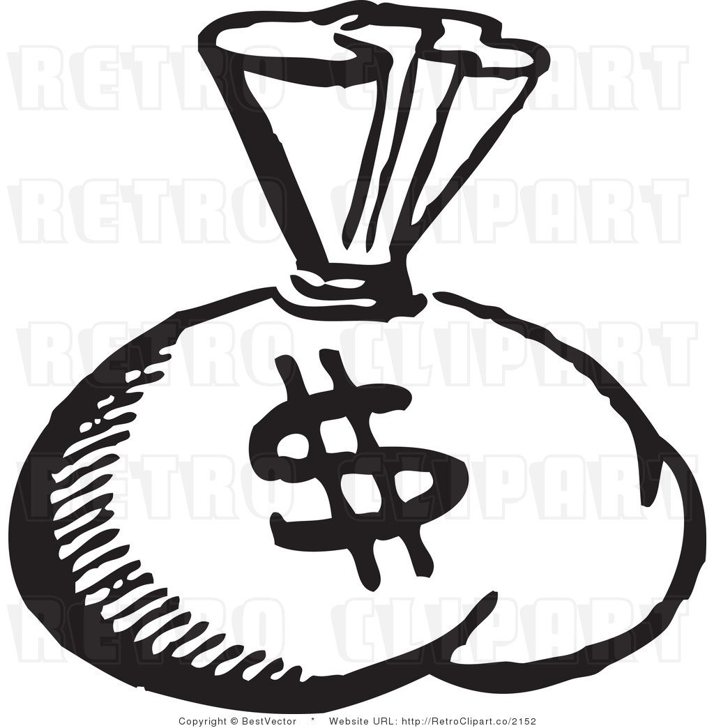 Dollar Bill Black And White Clipart.