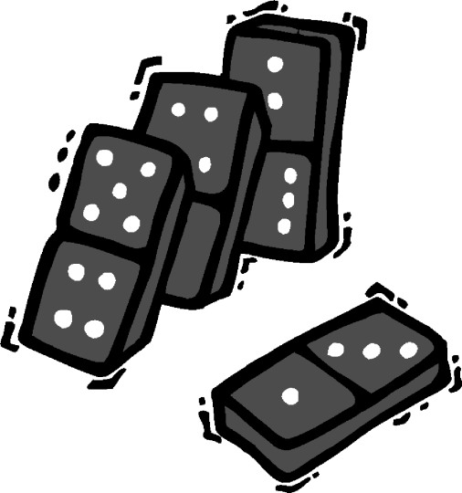 Falling domino clipart.