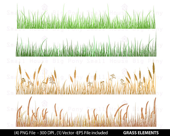 Grass Grass Clip Art Dry Grass Clip Art by SmallHouseBigPony.