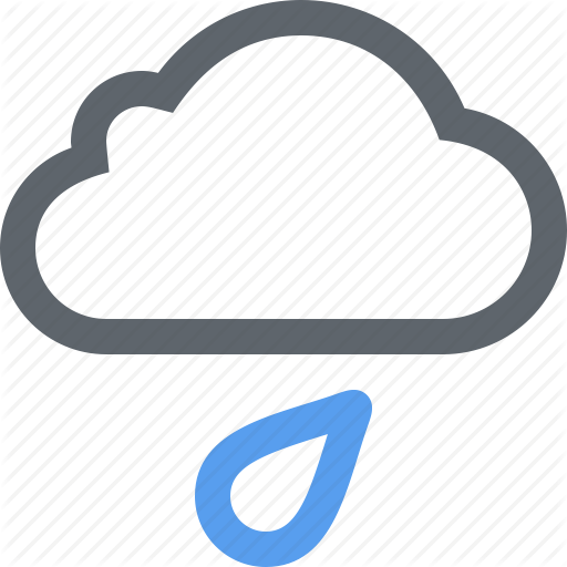 Cloud, cloudy, drizzle, light, rain, storm, weather icon.