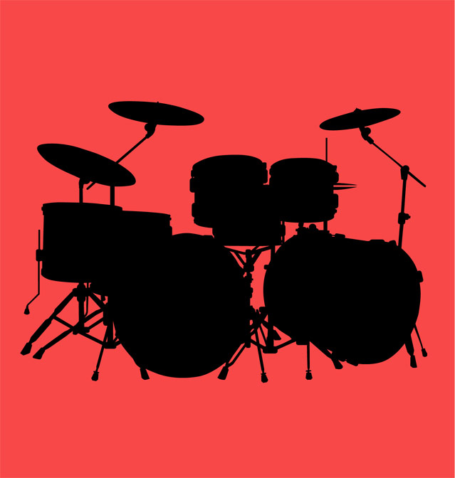 Drum Kit Vector. clip arts, free clipart.