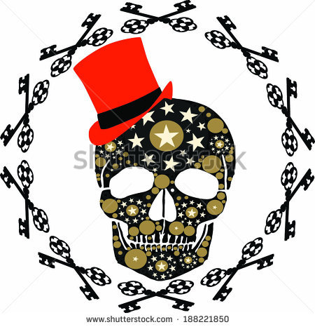 Black Red Skull Star Stock Photos, Royalty.