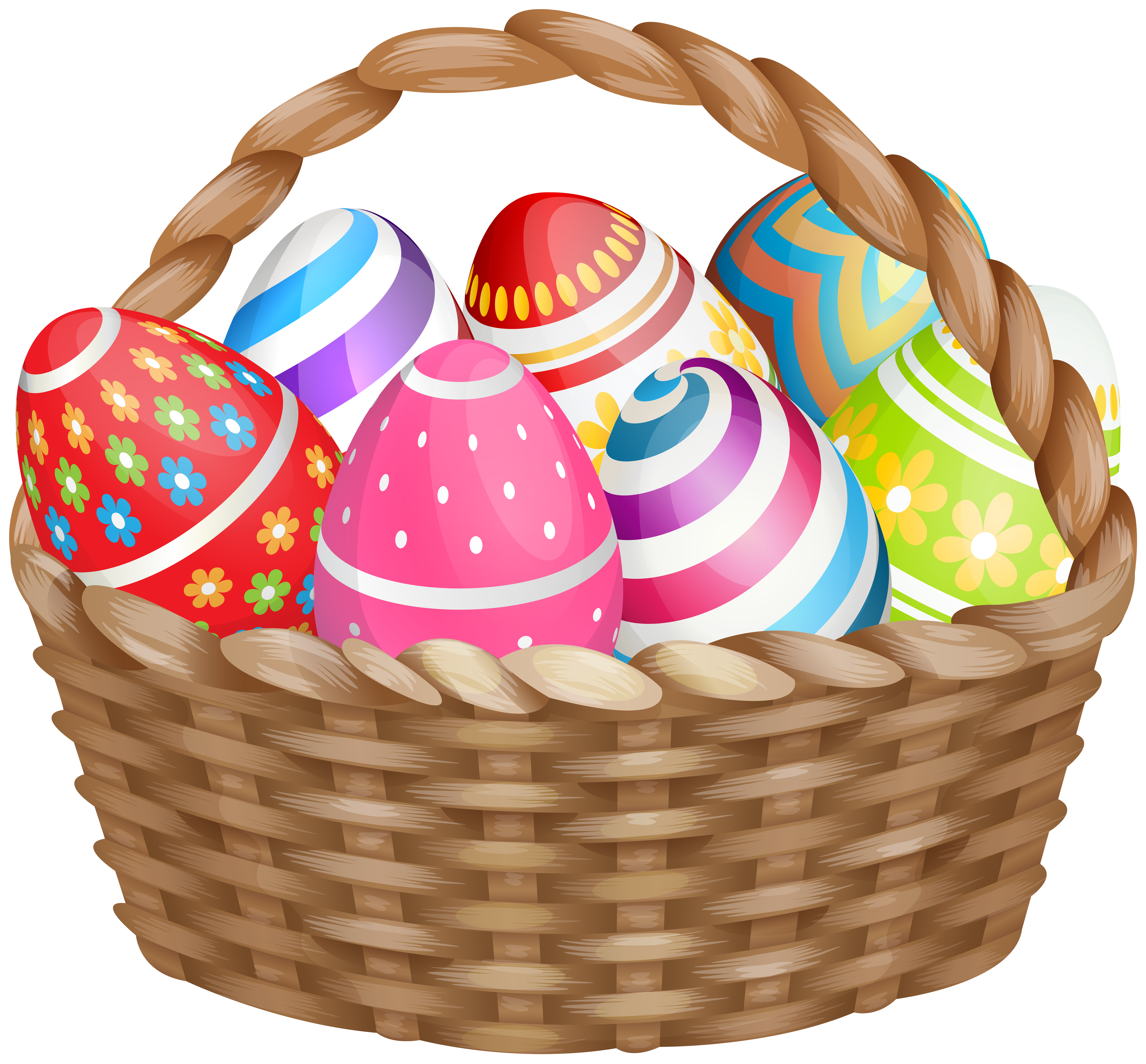 Easter Basket Clipart Image.