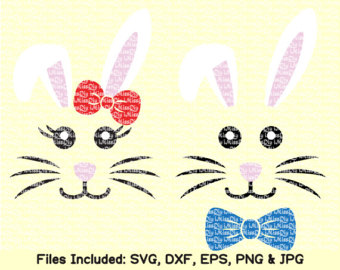 Bunny face svg.