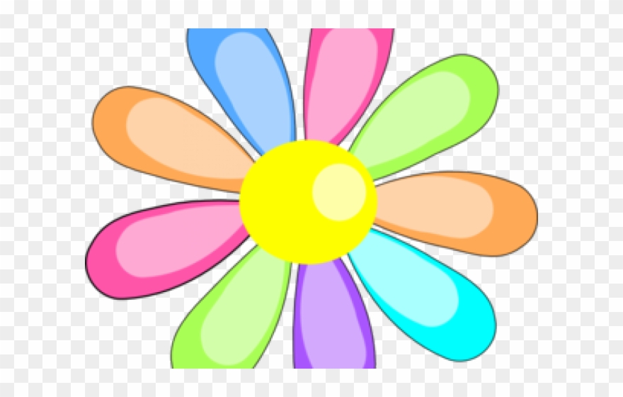 Easter Flower Clipart Rainbow Flower.