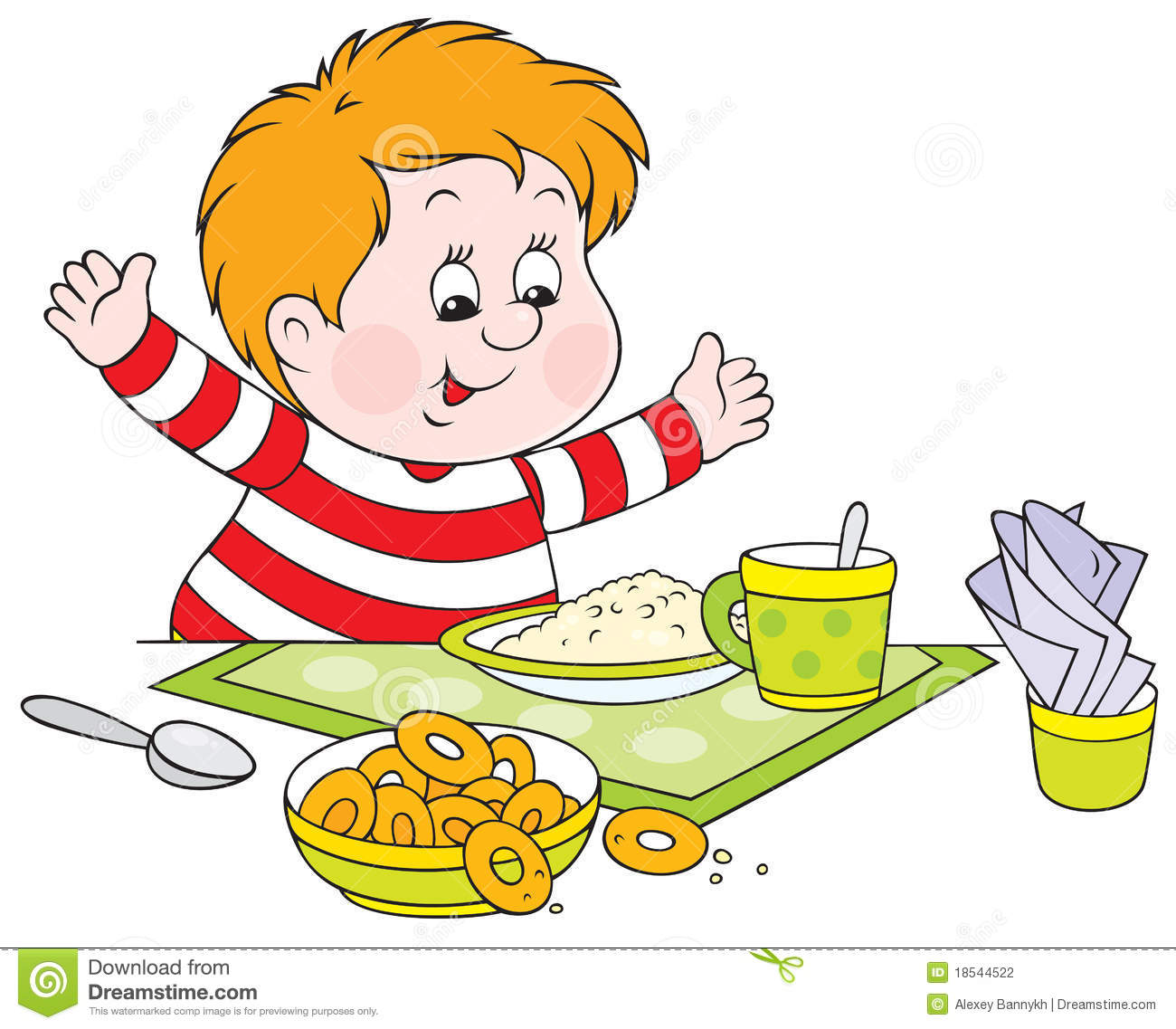 Eat breakfast clip art.