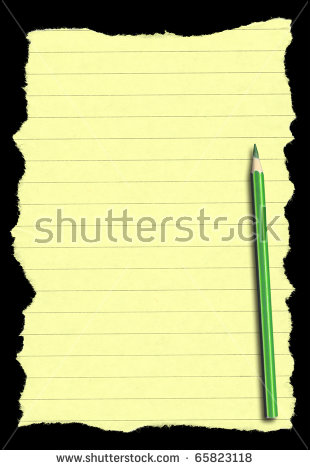 Piece Torn Lined Paper Isolated On Stock Photo 42174334.