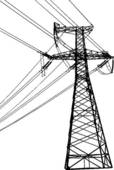 Electric Transmission Line Clip Art.