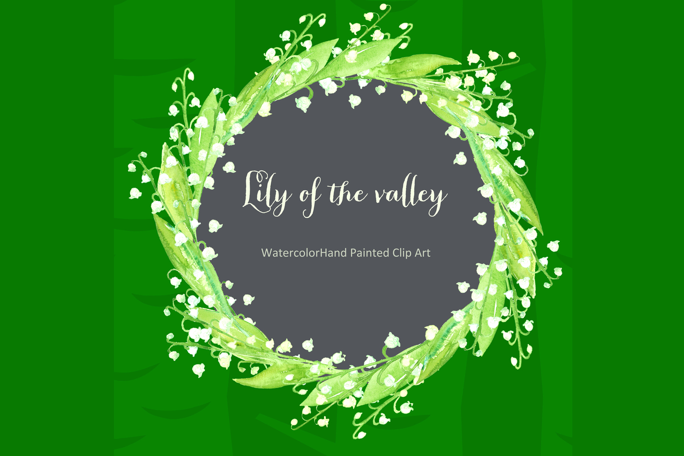 Lily of the valley. watercolor clipart by LABFcreations.