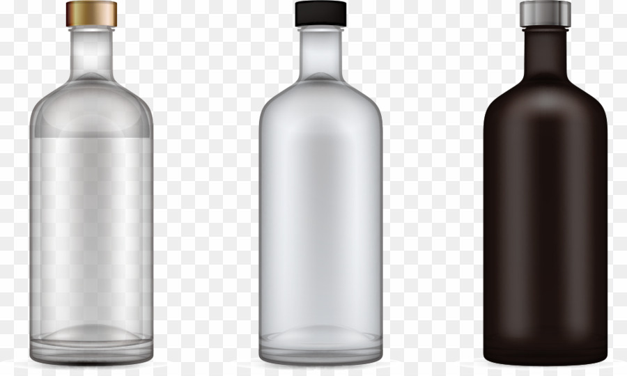 Empty Glass Bottle PNG White Wine Clipart download.