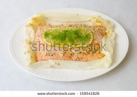 Salmon En Papillote Stock Photos, Royalty.