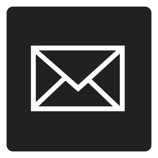 Black envelope square icon.