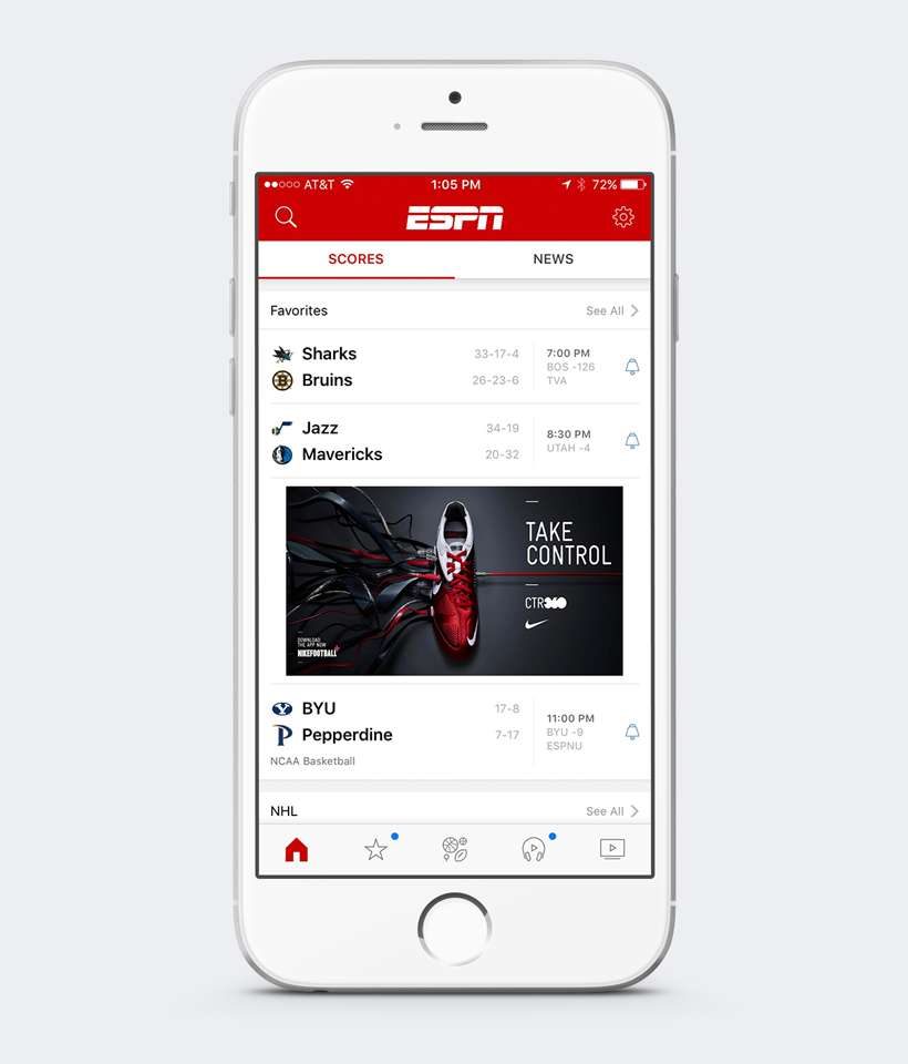 ESPN the App — Joey Lasko's Portfolio.