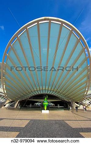 Stock Photo of Gare do Oriente railway station designed by.