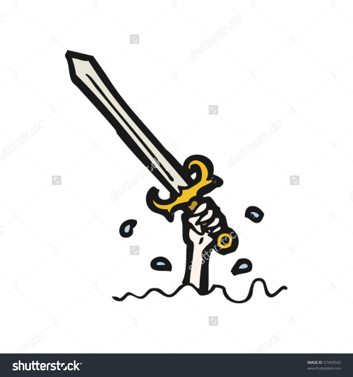 Excalibur Cartoon Stock Vector Illustration 67493542 : Shutterstock.