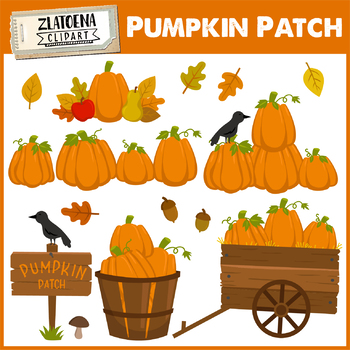 Pumpkin Patch Clip art Thanksgiving Halloween Autumn Clipart Fall Season.