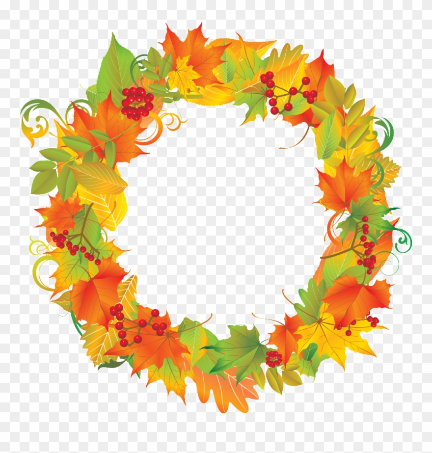 Fall Clip Art, Autumn Wreaths, Subway Art, Clipart.