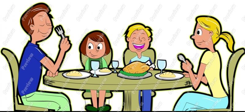 89+ Family Dinner Clipart.