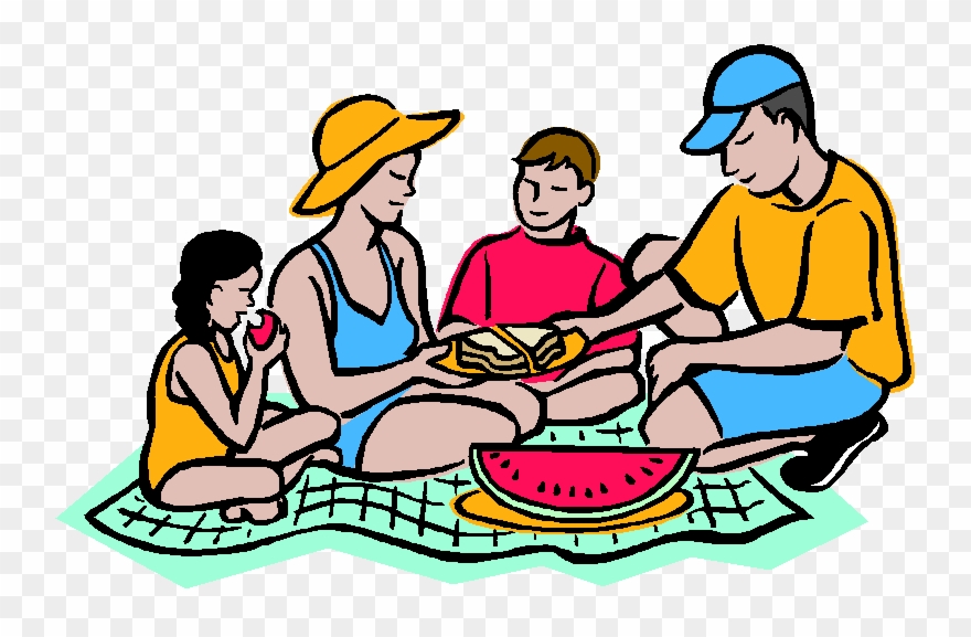 Vector Family Picnic Clipart.