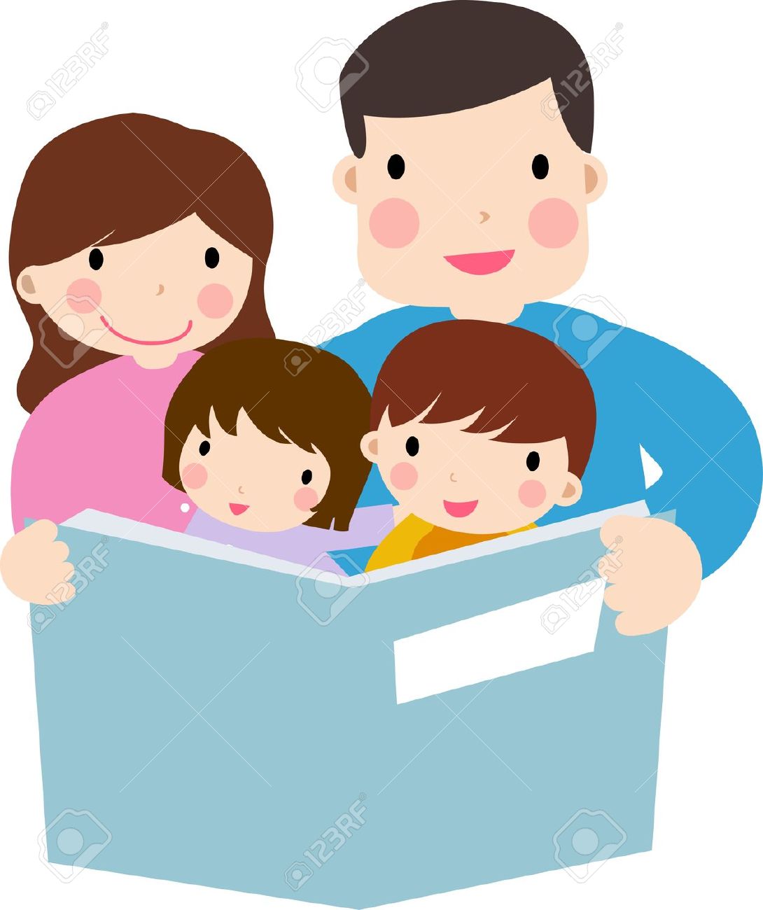 Clip art of child with parent.