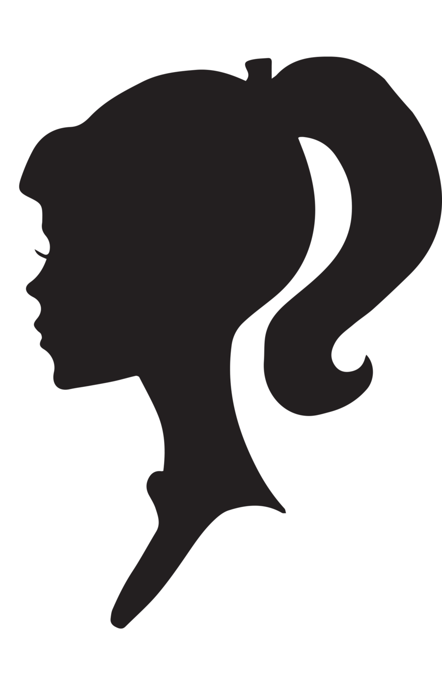 Female Silhouette Profile by snicklefritz.