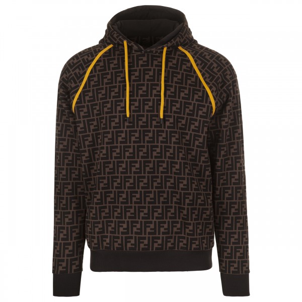 Fendi FF Motif Logo Hoodie.