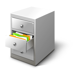 Cabinet, card, file icon.