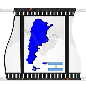 Film shots with national map of Argentina.