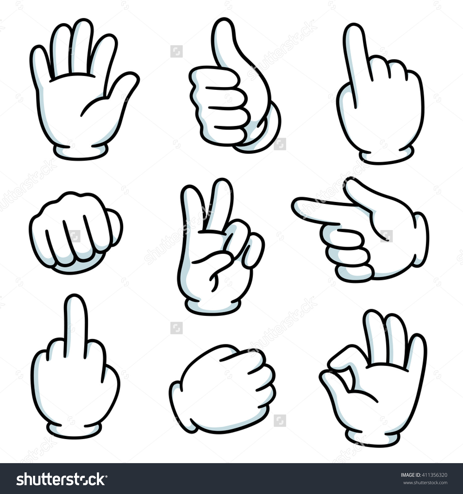 Vector Cartoon Hand Gestures And Movements - vrogue.co