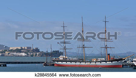 Stock Photo of Hyde Street Pier in Fisherman's Wharf in San.