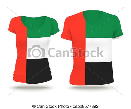 EPS Vectors of Flag shirt design of UAE.