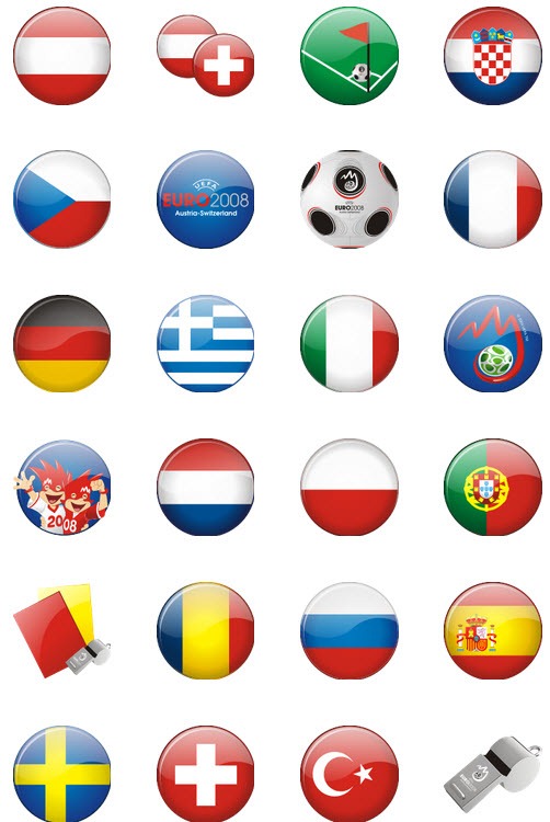 Mini Ball countries flags.