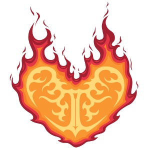 Download Heart With Flames Flaming Heart Tattoo Clipart PNG Free.