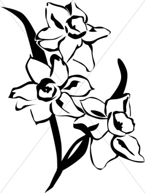 Flowers Arrangements Clipart Black And White.