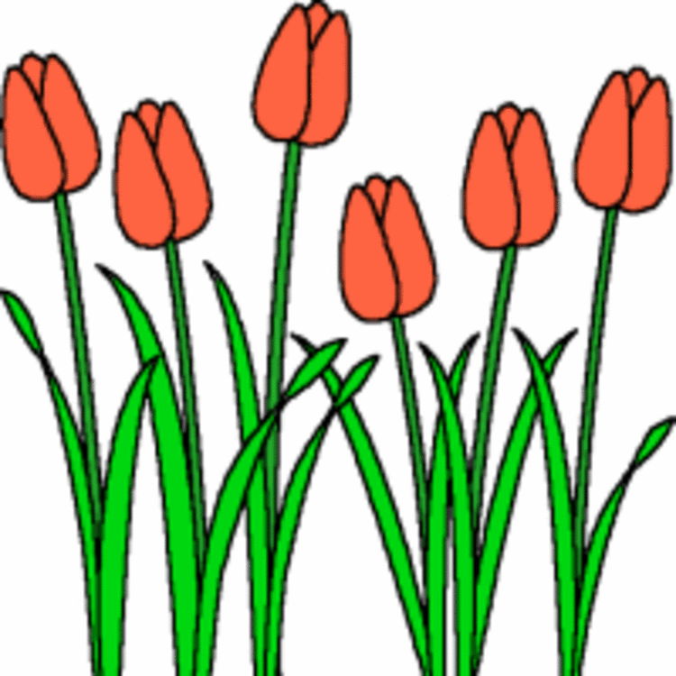 Flower garden clipart same color.