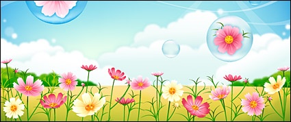 Flower garden background clipart » Clipart Station.