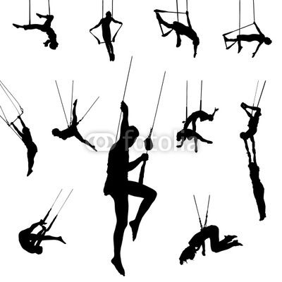 circus trapeze silhouette.