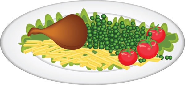 Food In Plate Clipart.