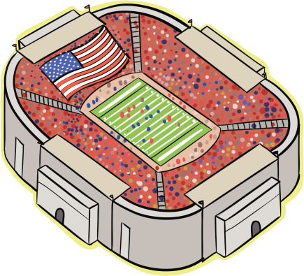 Football stadium clip art.