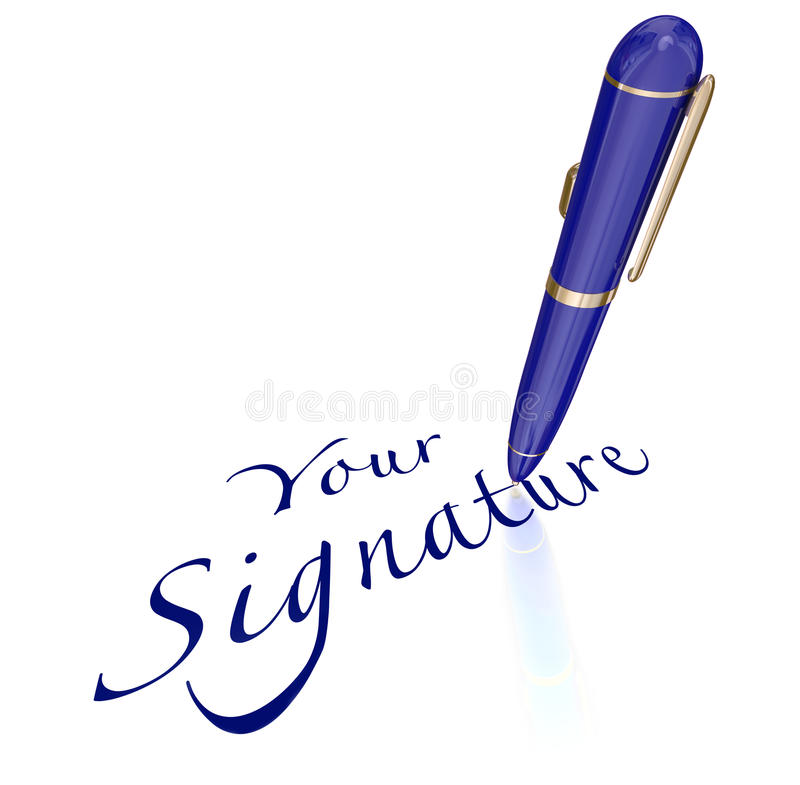 Agree Signature Stock Illustrations.