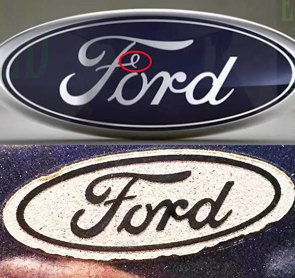 Ford logo residues.