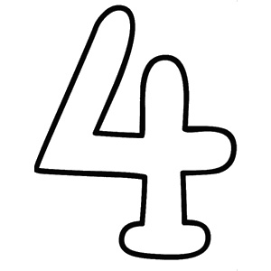 Number four clip art.