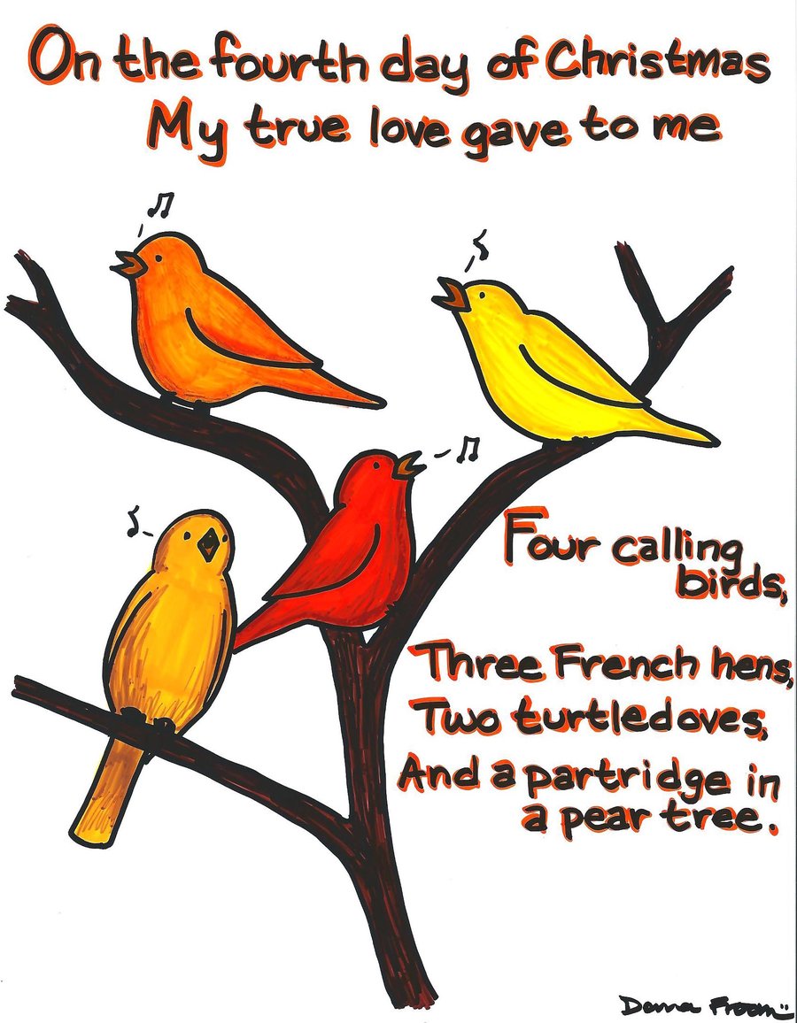 Similiar Four Calling Birds Clip Art Keywords.